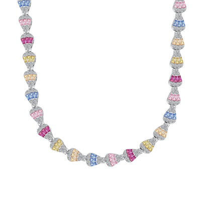 [CiCi]Radiant Colorful Rainbow Necklace