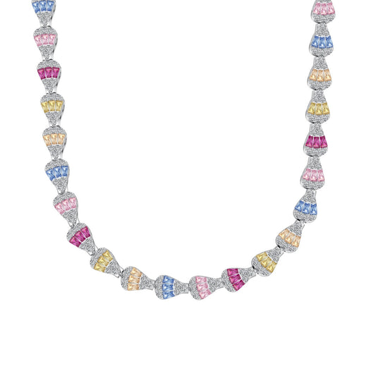 [CiCi]Radiant Colorful Rainbow Necklace
