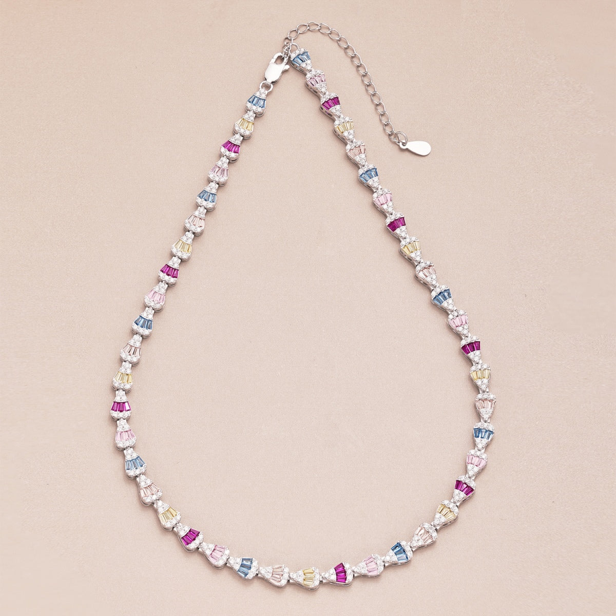 [CiCi]Radiant Colorful Rainbow Necklace
