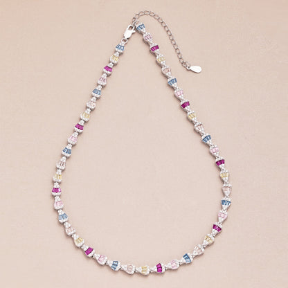 [CiCi]Radiant Colorful Rainbow Necklace