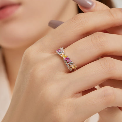 [CiCi]Unique Colorful Marquise Cut Daily Ring
