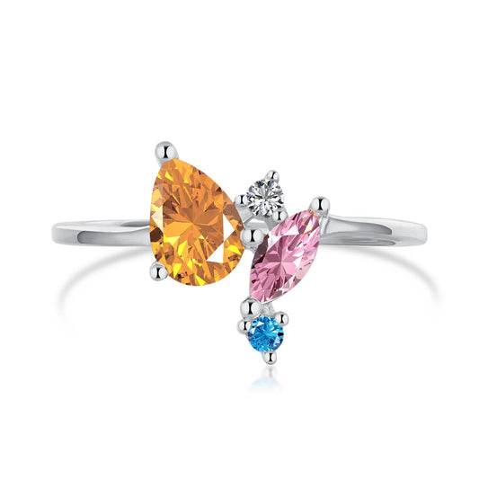 [CiCi]Radiant Colorful Multi Cut Daily Ring