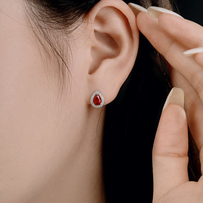 [CiCi]Luxurious Water Drop Shape Earrings