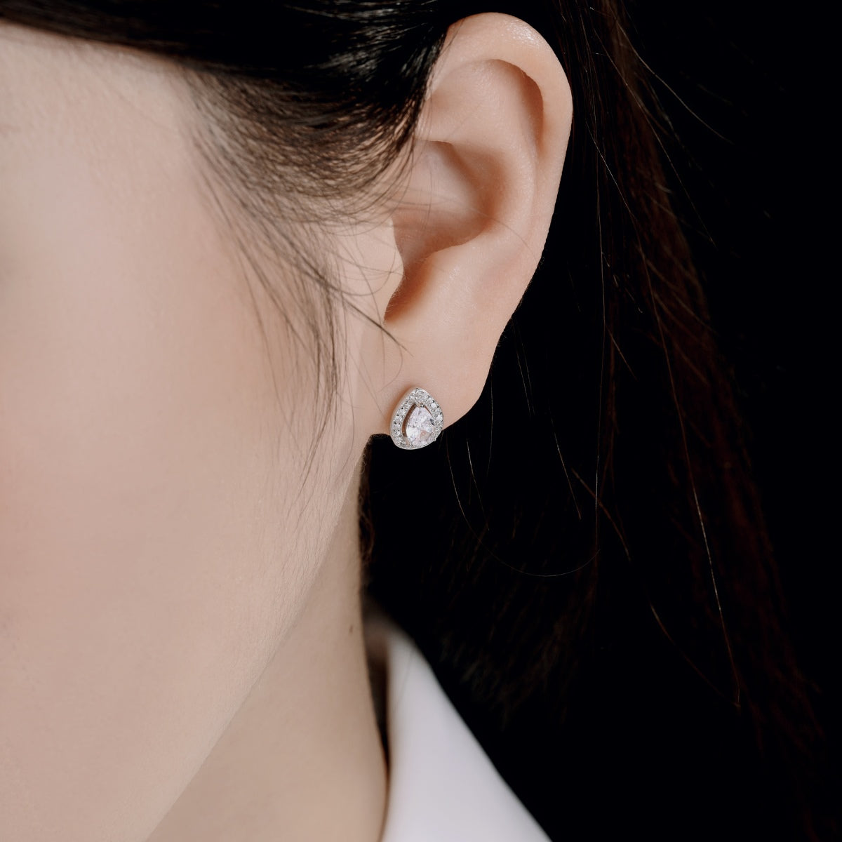 [CiCi]Luxurious Water Drop Shape Earrings