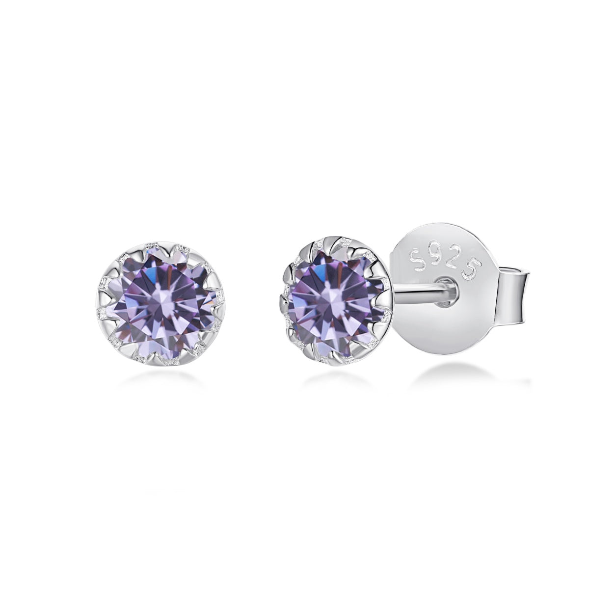 [CiCi]Sparkling Colorful Round Shape Earrings