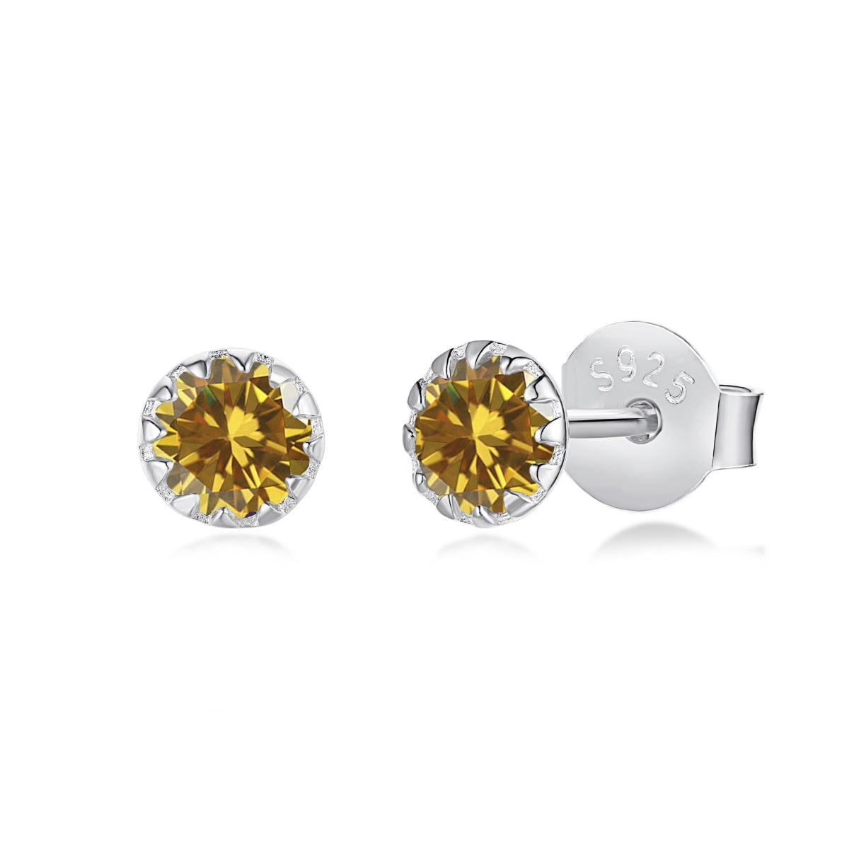 [CiCi]Sparkling Colorful Round Shape Earrings
