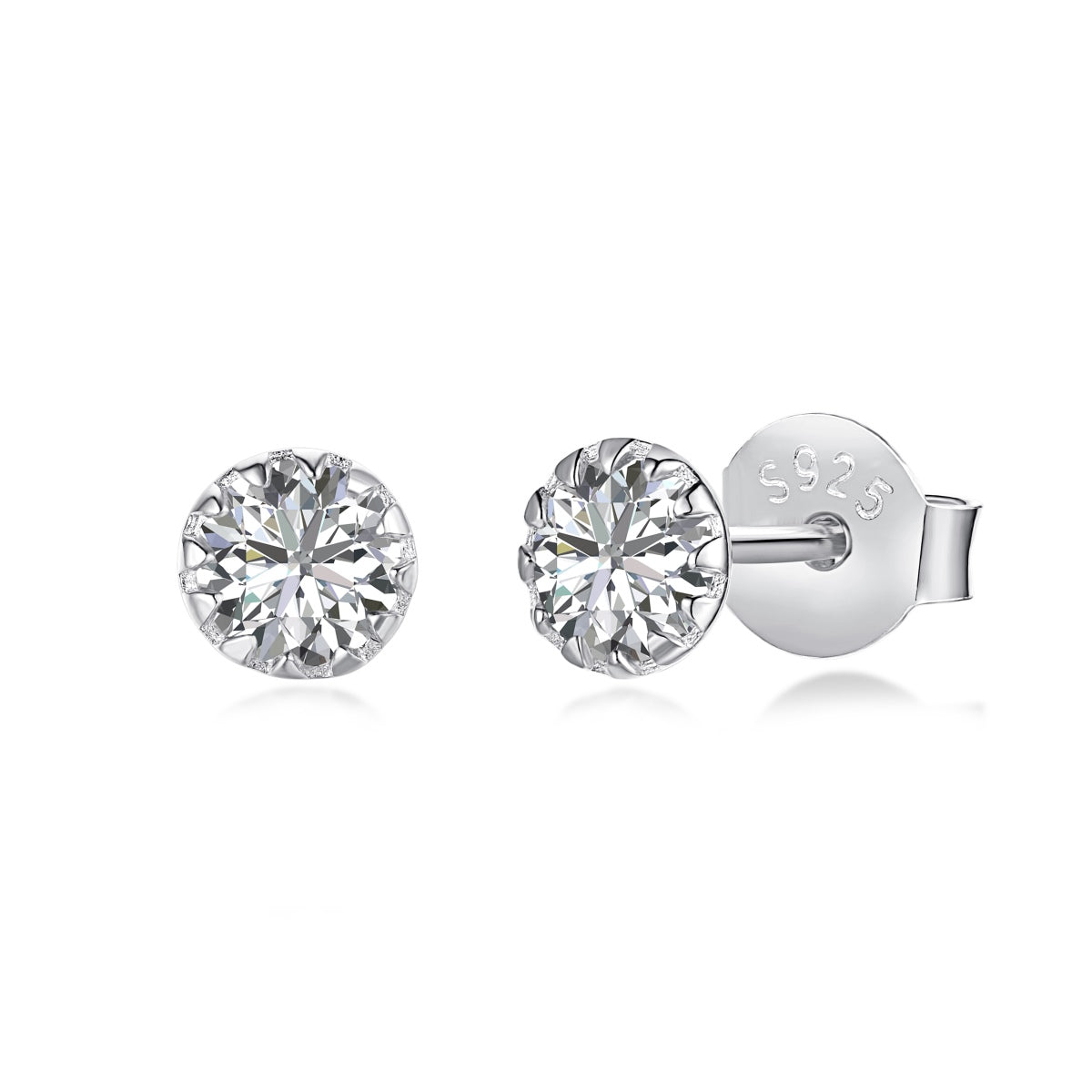 [CiCi]Sparkling Colorful Round Shape Earrings