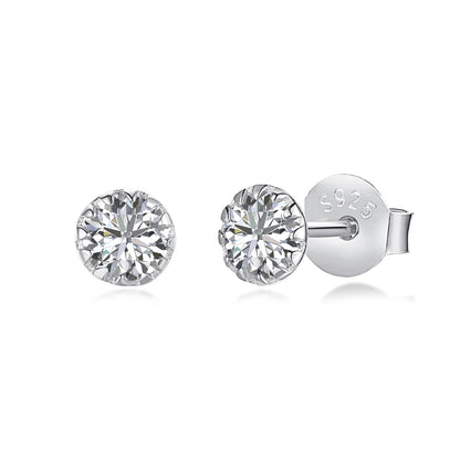[CiCi]Sparkling Colorful Round Shape Earrings