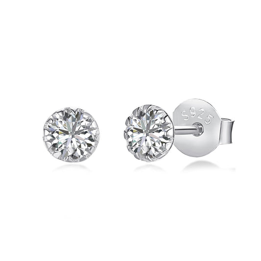 [CiCi]Sparkling Colorful Round Shape Earrings