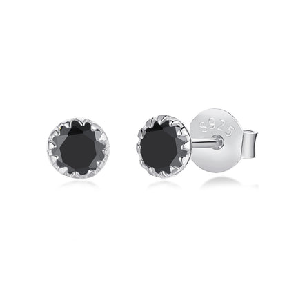 [CiCi]Sparkling Colorful Round Shape Earrings