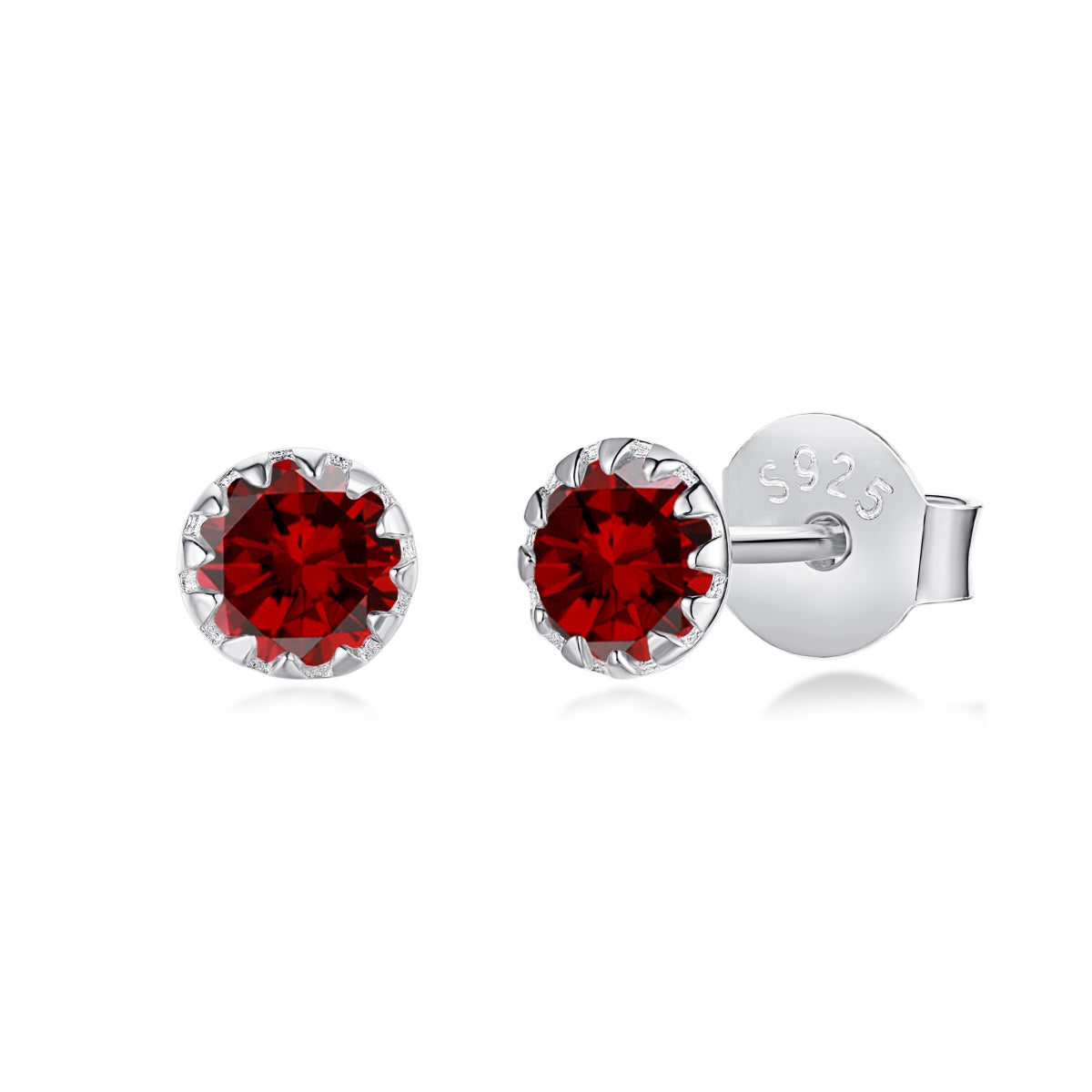 [CiCi]Sparkling Colorful Round Shape Earrings