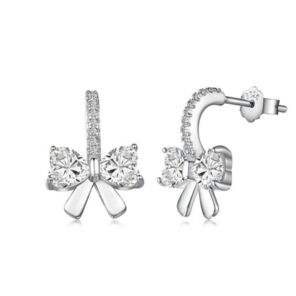 [CiCi]Exquisite Earrings With Heart-Shaped Bow Design