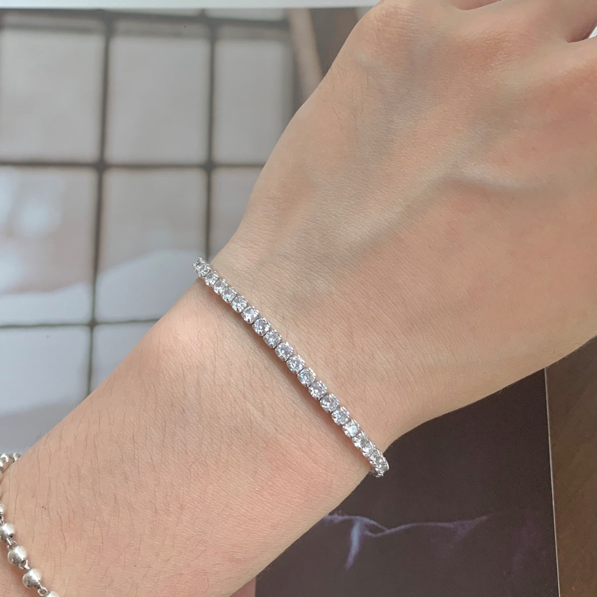 [CiCi]Sparkling Round Cut Daily Bracelet