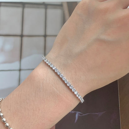 [CiCi]Sparkling Round Cut Daily Bracelet