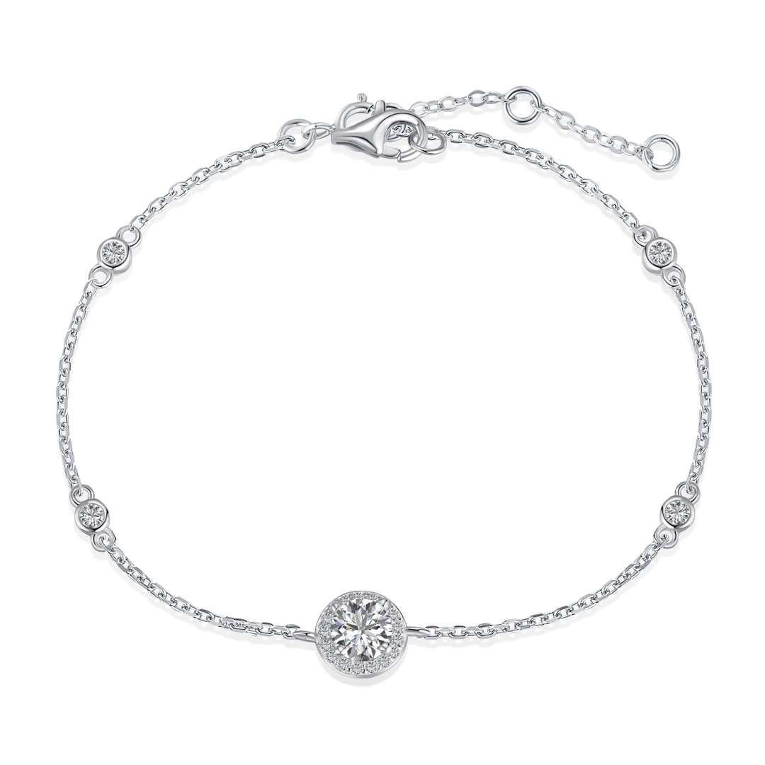 [CiCi]Dazzling Round Cut Shape Bracelet