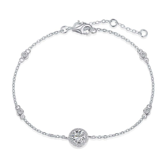 [CiCi]Dazzling Round Cut Shape Bracelet