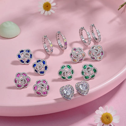 [CiCi]Exquisite Flower Shape Daily Earrings