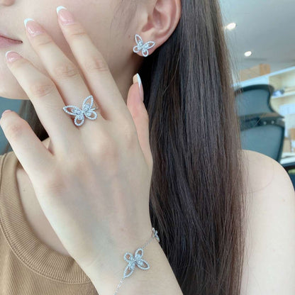 [CiCi]Delicate Butterfly Pendant Bracelet