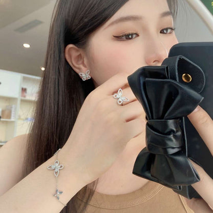 [CiCi]Delicate Butterfly Pendant Bracelet