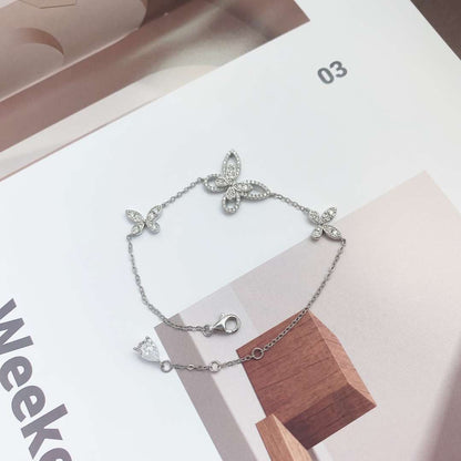[CiCi]Delicate Butterfly Pendant Bracelet