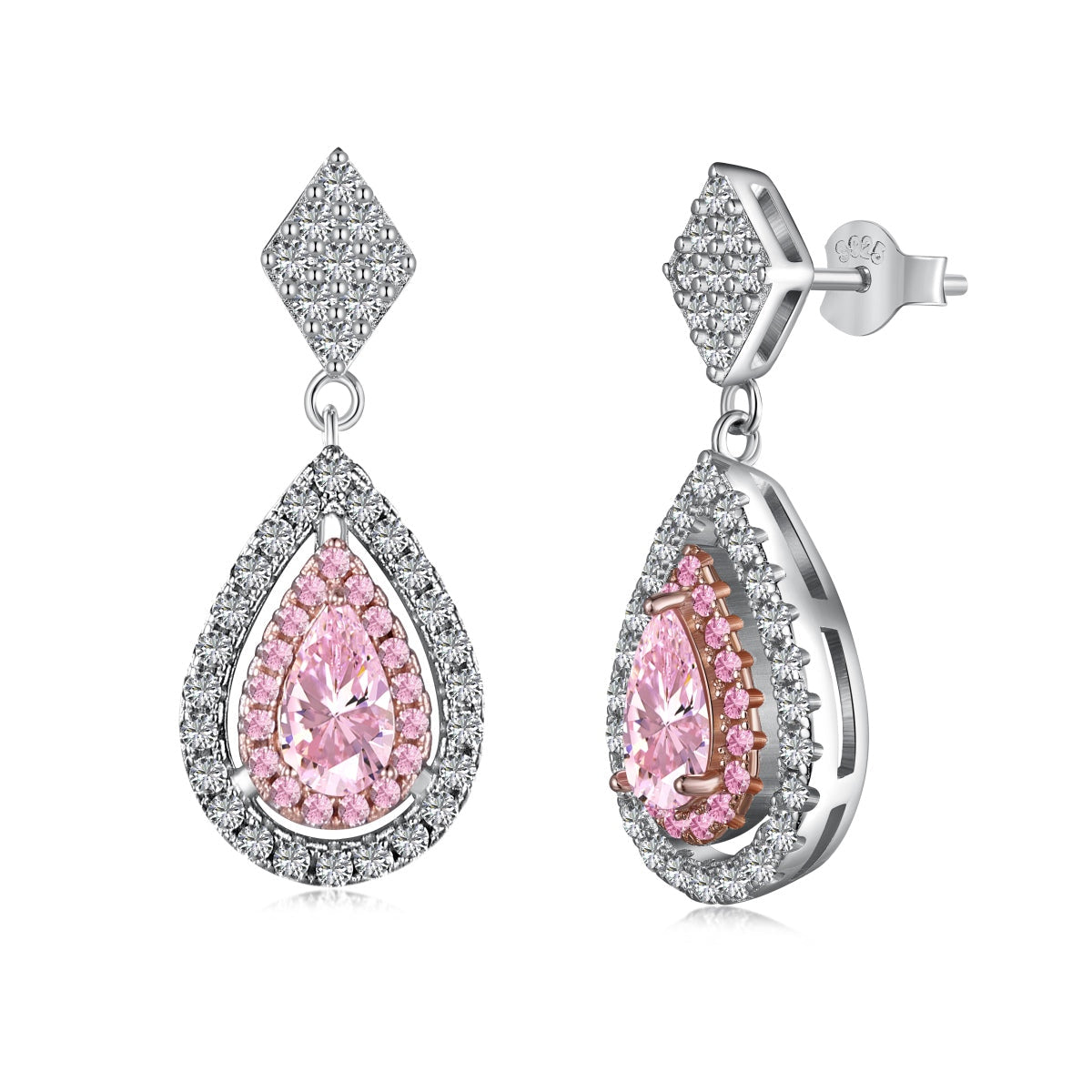 [CiCi]Ornate Delicate Water Drop Shape Banquet Earrings