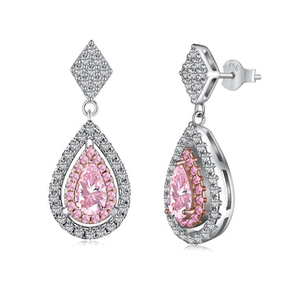 [CiCi]Ornate Delicate Water Drop Shape Banquet Earrings