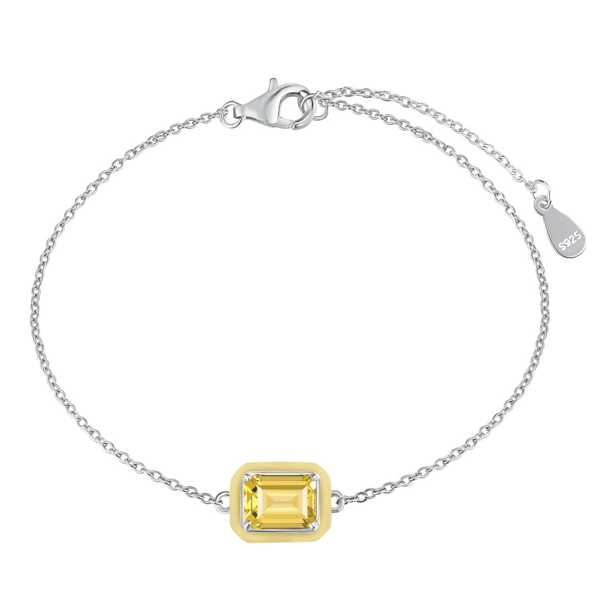 [CiCi]2.0 Carat Sparkling Colorful Emerald Cut Daily Bracelet