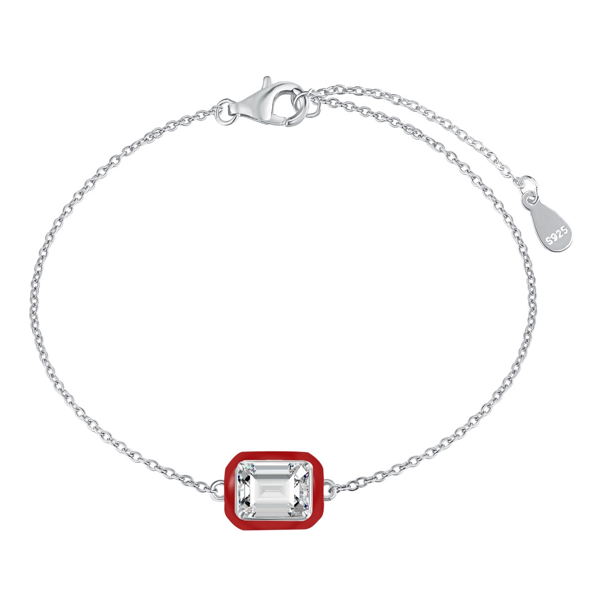 [CiCi]2.0 Carat Sparkling Colorful Emerald Cut Daily Bracelet