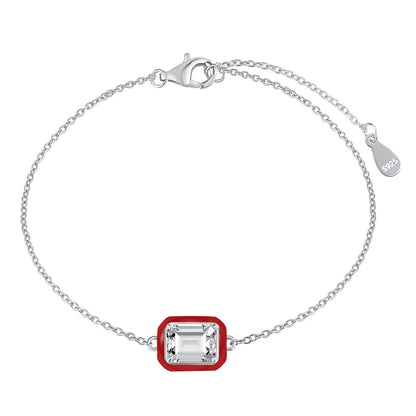 [CiCi]2.0 Carat Sparkling Colorful Emerald Cut Daily Bracelet