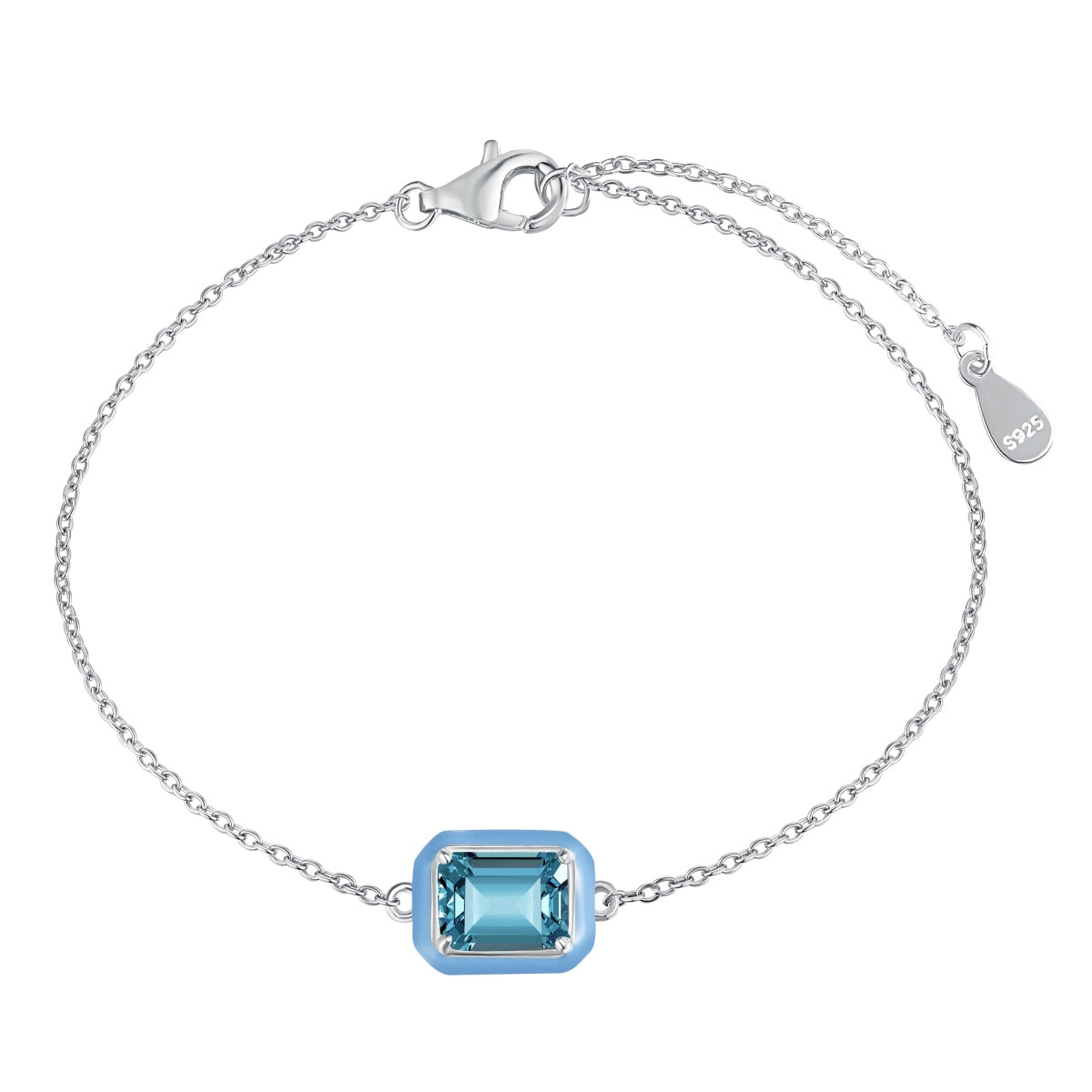 [CiCi]2.0 Carat Sparkling Colorful Emerald Cut Daily Bracelet