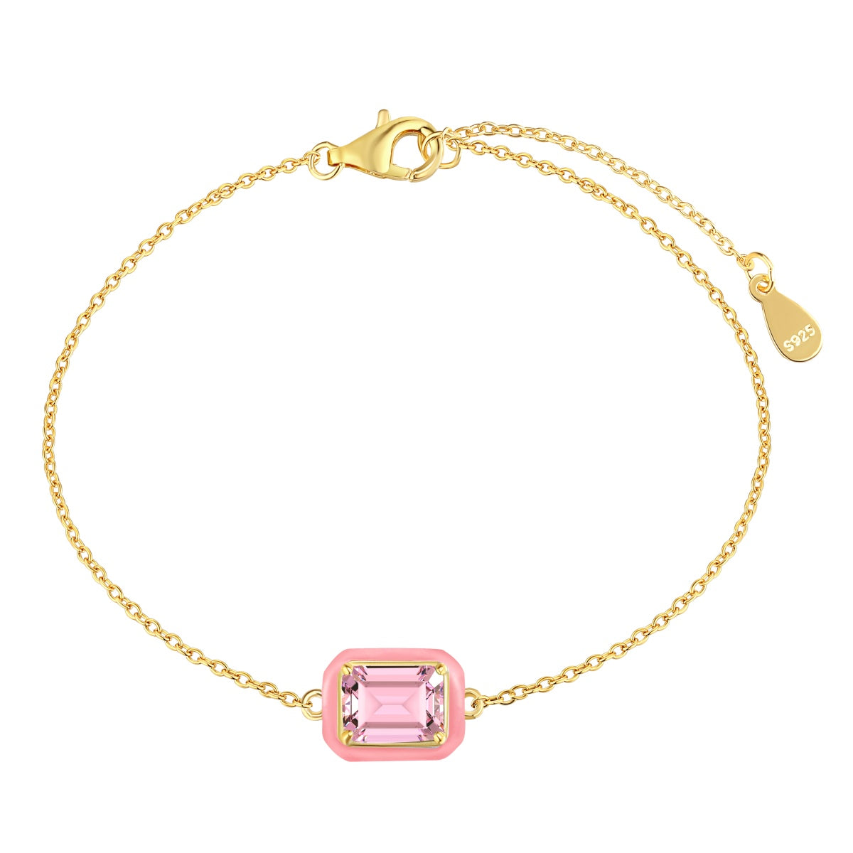 [CiCi]2.0 Carat Sparkling Colorful Emerald Cut Daily Bracelet