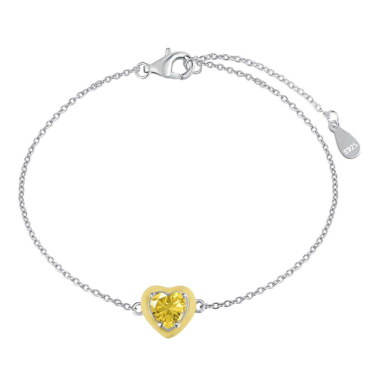[CiCi]Sparkling Romantic Heart Shape Lover Bracelet