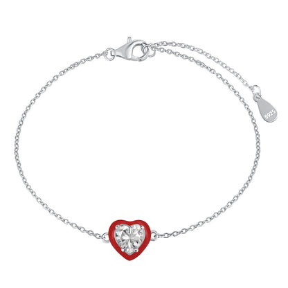 [CiCi]Sparkling Romantic Heart Shape Lover Bracelet