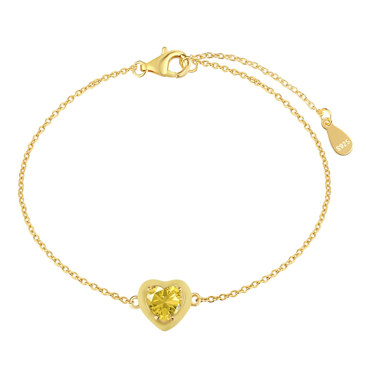 [CiCi]Sparkling Romantic Heart Shape Lover Bracelet