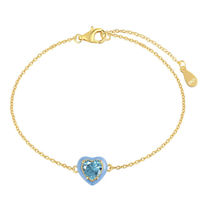 [CiCi]Sparkling Romantic Heart Shape Lover Bracelet