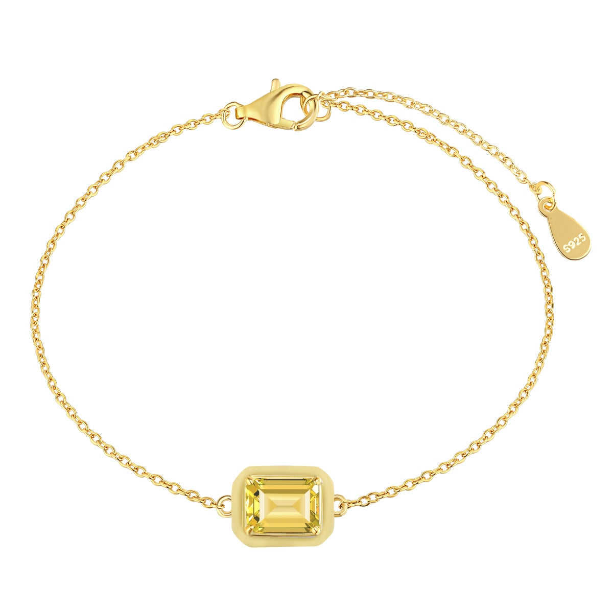 [CiCi]2.0 Carat Sparkling Colorful Emerald Cut Daily Bracelet