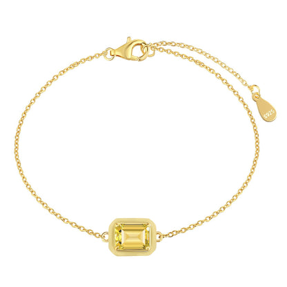 [CiCi]2.0 Carat Sparkling Colorful Emerald Cut Daily Bracelet