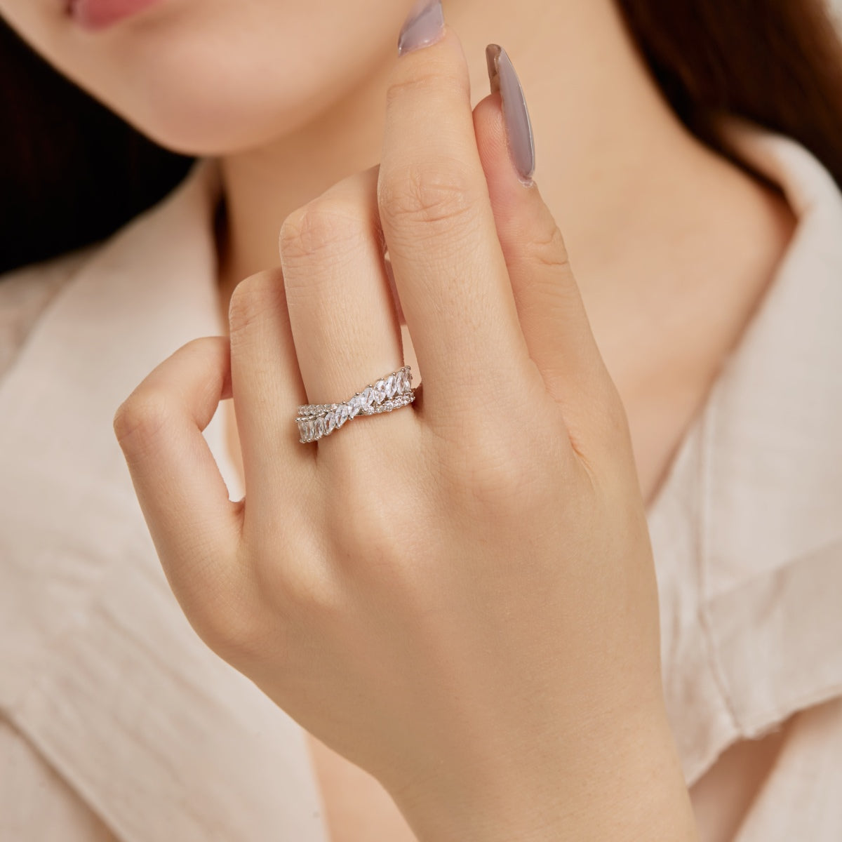 [CiCi]Unique Colorful Marquise Cut Daily Ring