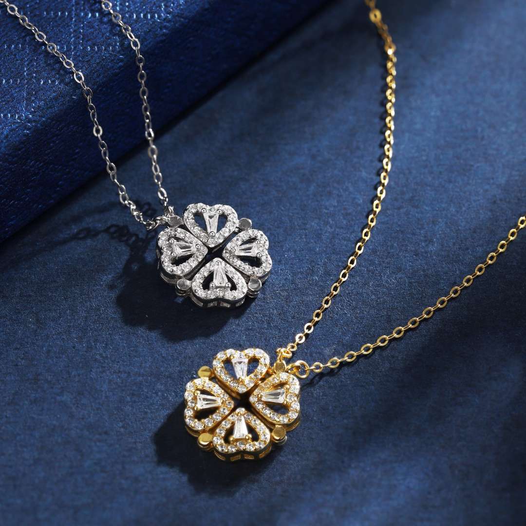 [CiCi]Ornate Heart Cut Flower Shape Necklace