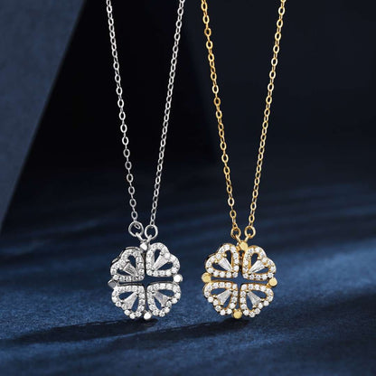 [CiCi]Ornate Heart Cut Flower Shape Necklace