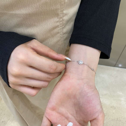 [CiCi]Dazzling Round Cut Shape Bracelet