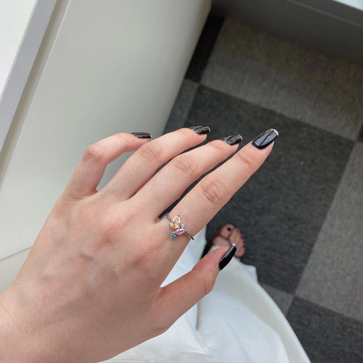 [CiCi]Radiant Colorful Multi Cut Daily Ring