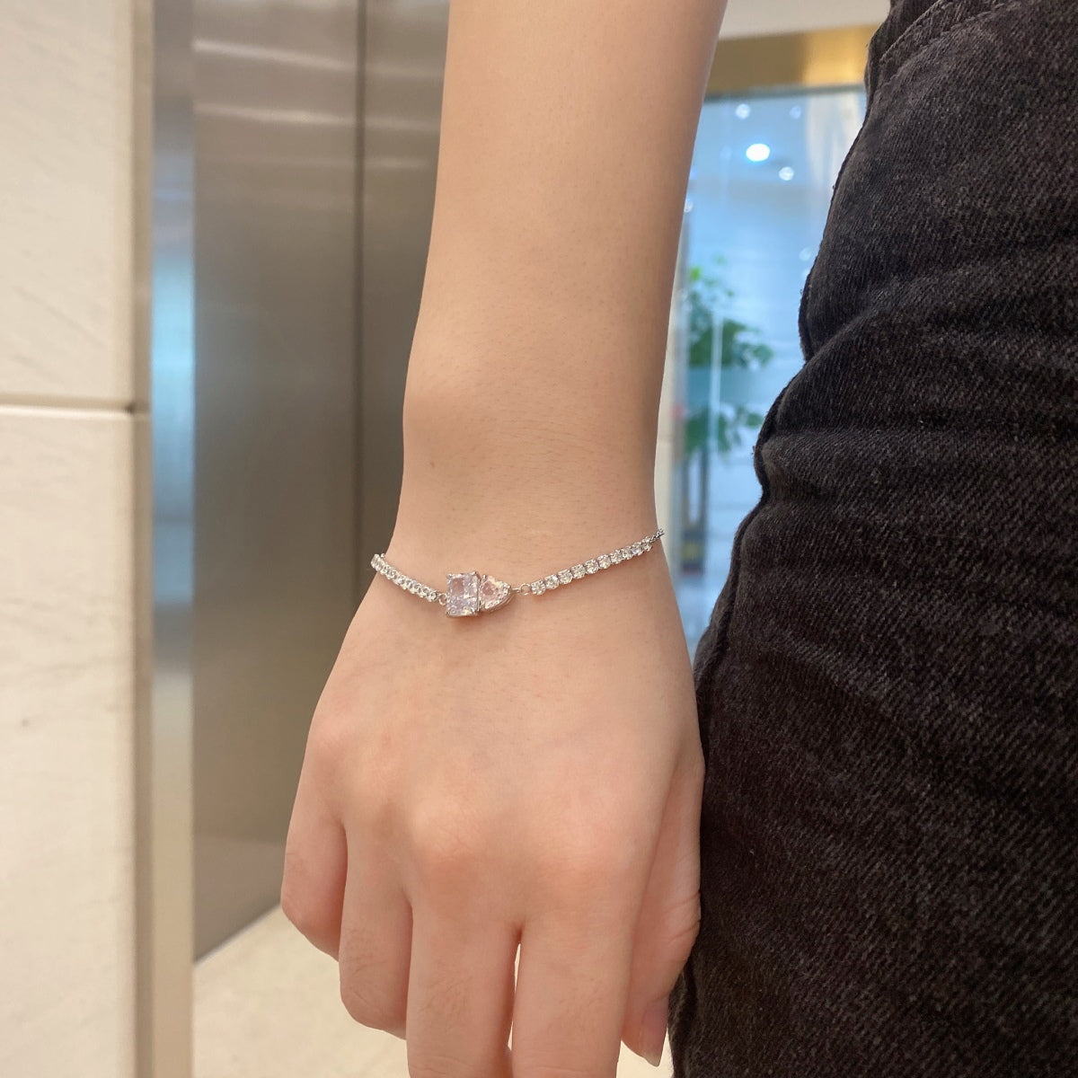 [CiCi]Dazzling Unique Multi Shape Lover Bracelet