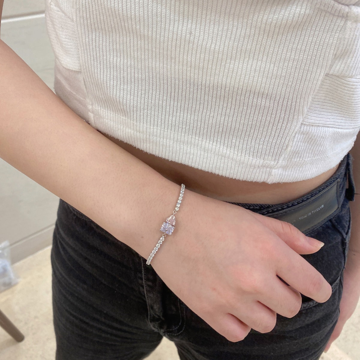 [CiCi]Dazzling Unique Multi Shape Lover Bracelet