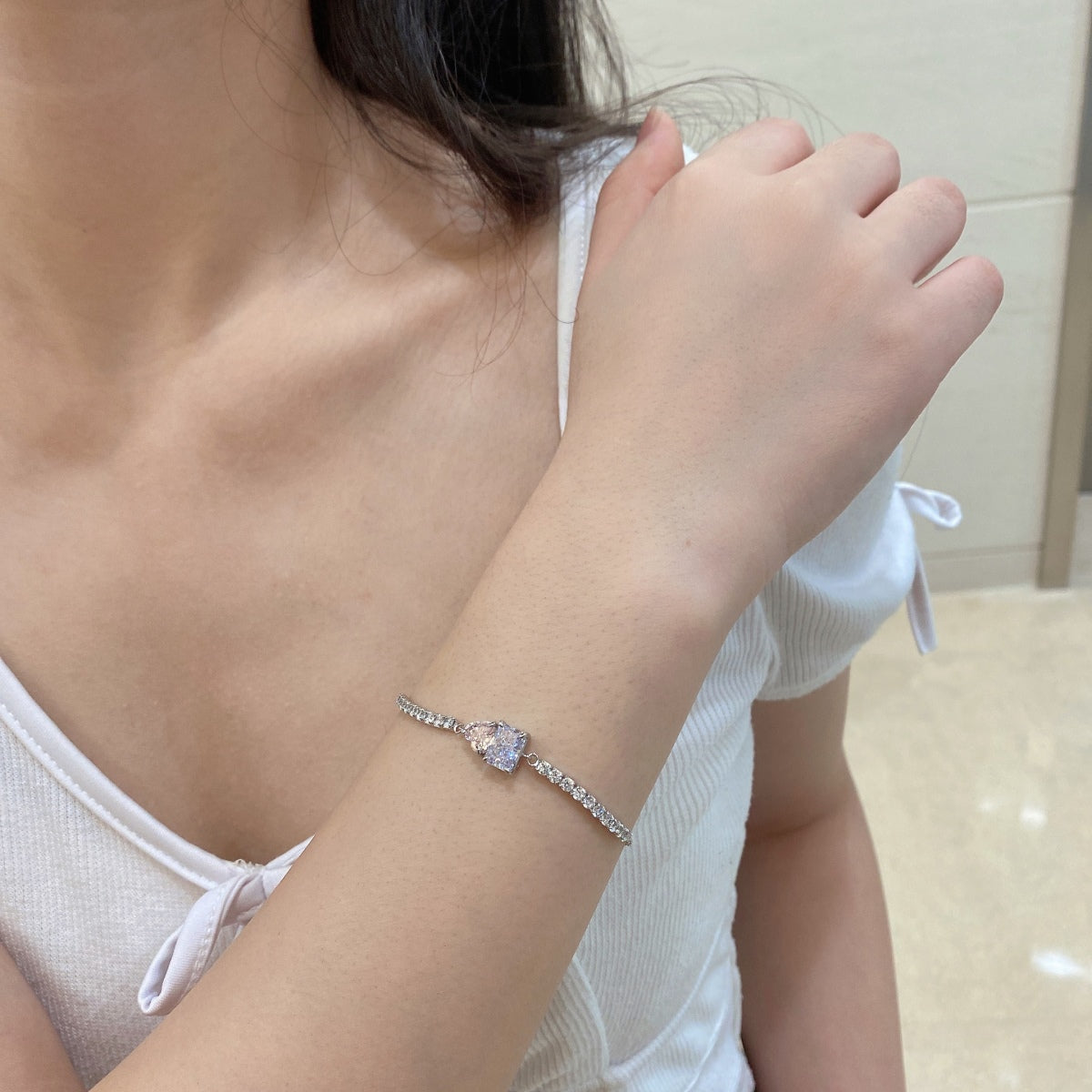 [CiCi]Dazzling Unique Multi Shape Lover Bracelet