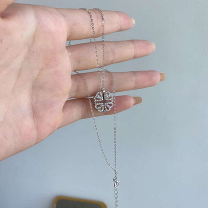 [CiCi]Ornate Heart Cut Flower Shape Necklace