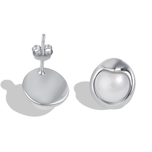 [CiCi]Dainty Bread Pearl Earrings