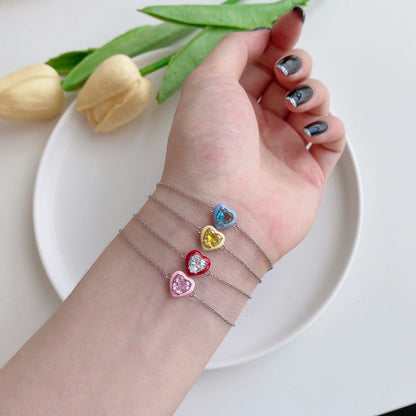 [CiCi]Sparkling Romantic Heart Shape Lover Bracelet