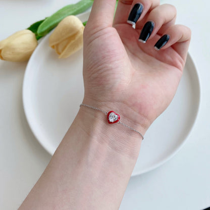 [CiCi]Sparkling Romantic Heart Shape Lover Bracelet