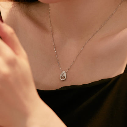 [CiCi]Sparkling Pear Cut Necklace